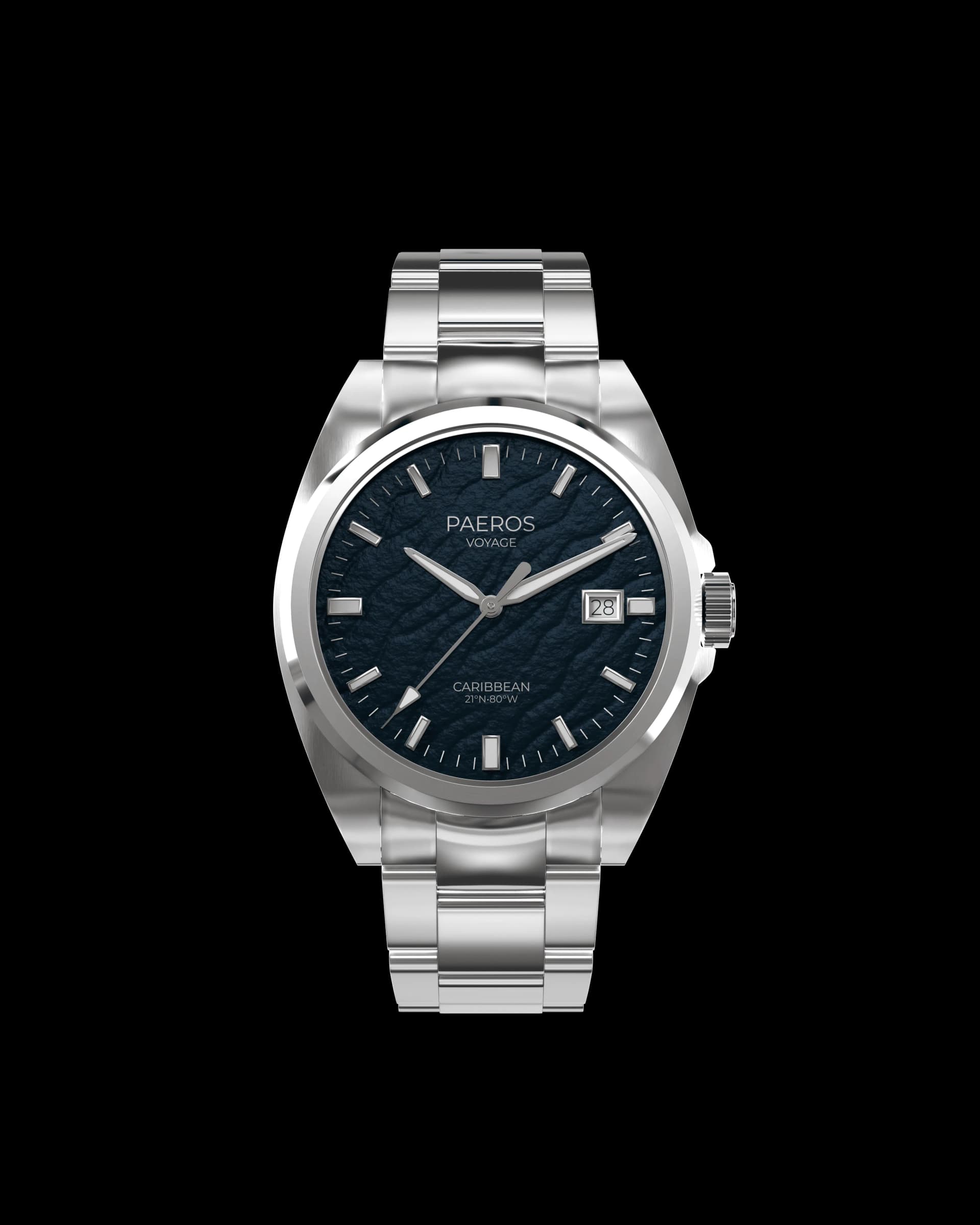 PAEROS Caribbean watch with steel bracelet